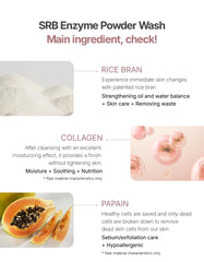 SRB Stabilized Rice Bran Enzyme Powder Wash with collagen for hydration