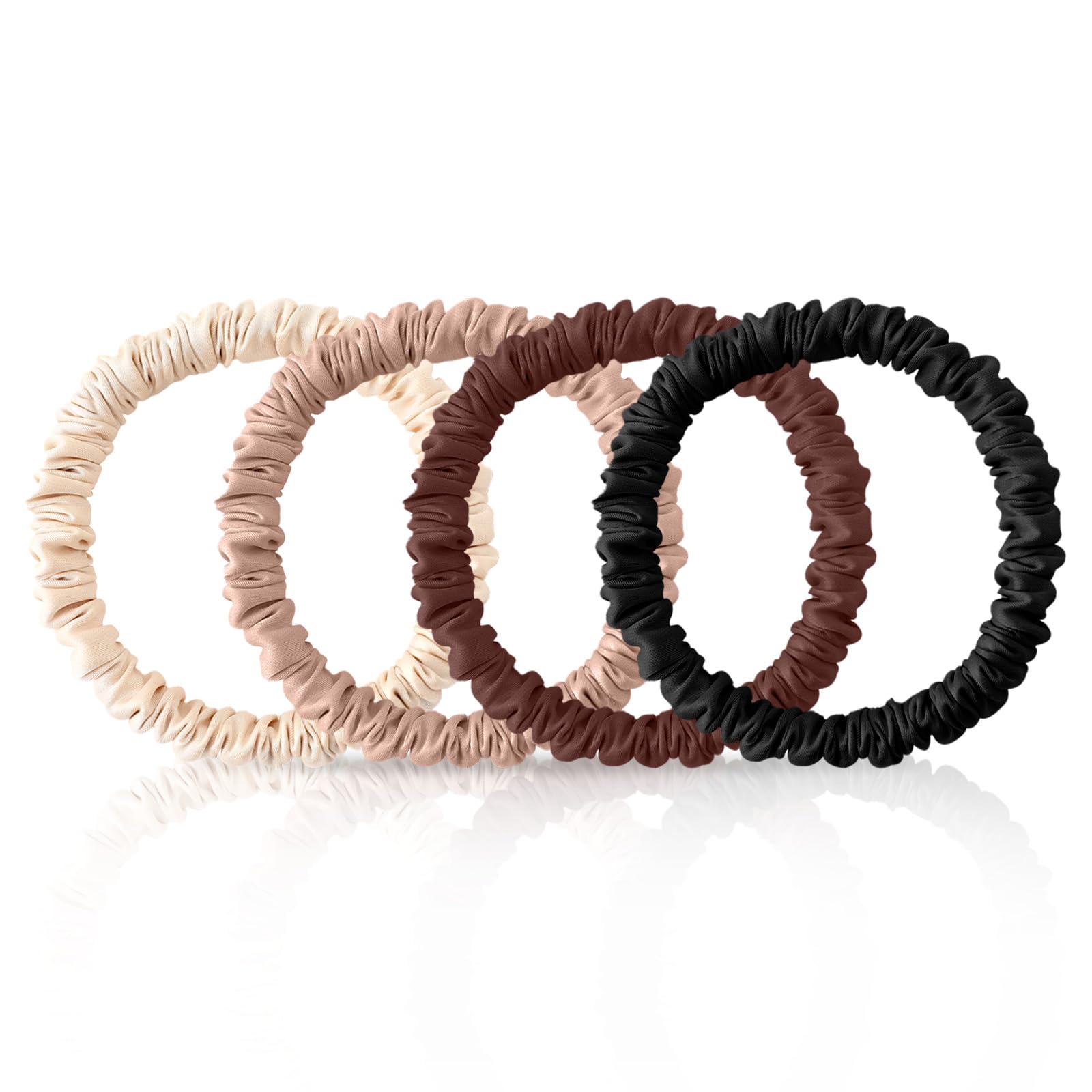 Coletero Srevela Mulberry negro, suave y reduce marcas en el cabello