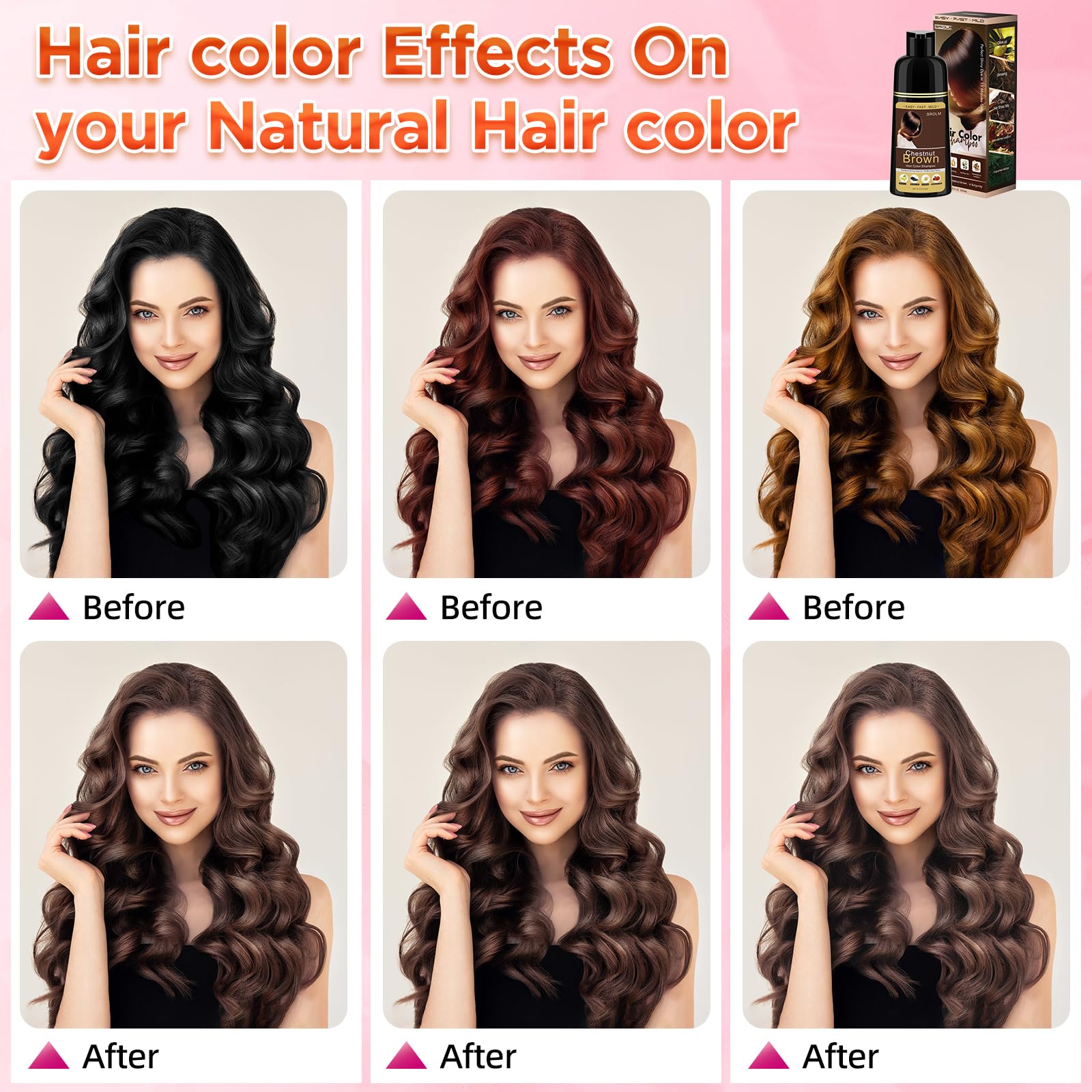 SROLM gray coverage on hair model shows natural-looking results.