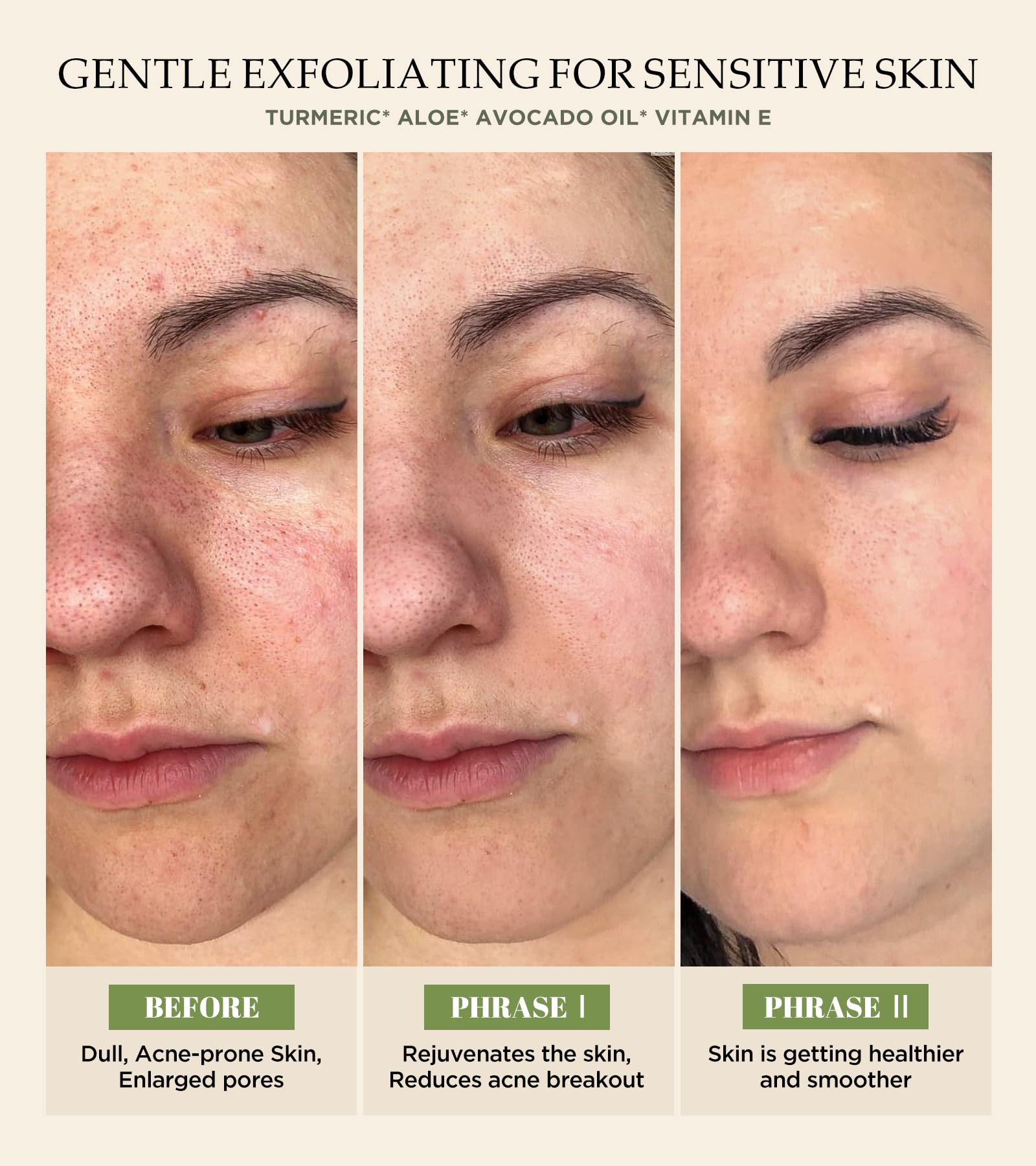 Srripo exfoliante facial aroma hierba de limón, sensación refrescante.