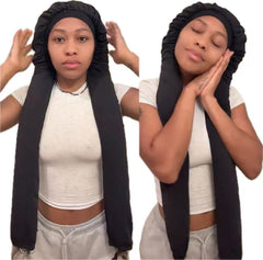 Ssawhair Bonnet para dormir con trenzas largas, cómodo y transpirable