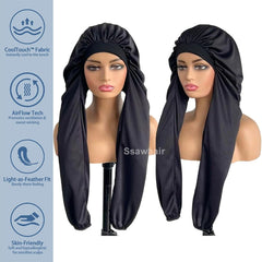 Ssawhair Bonnet tejido de malla aireado para dormir