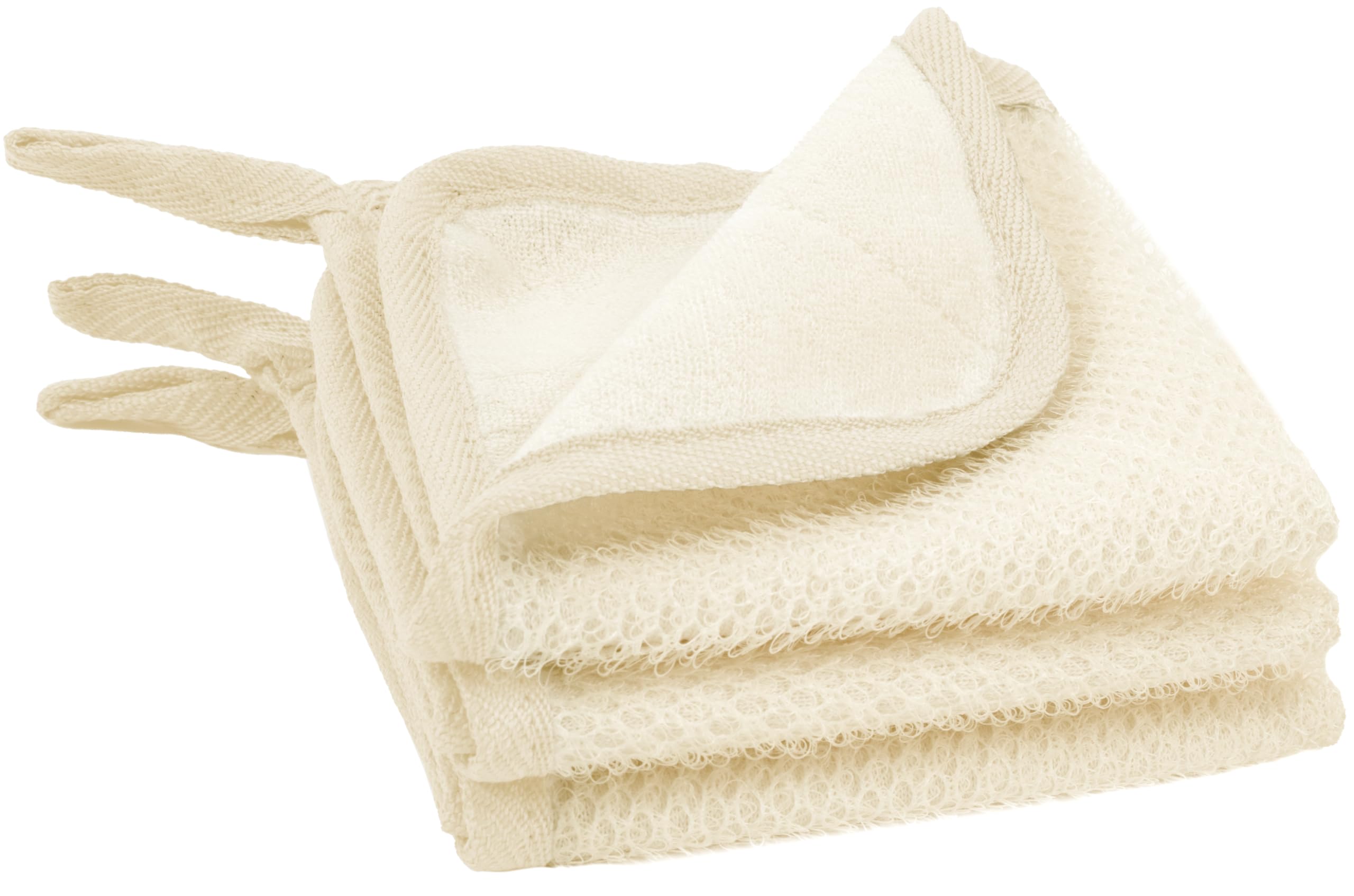 S&T INC exfoliating washcloth dual face side close-up for gentle exfoliation.