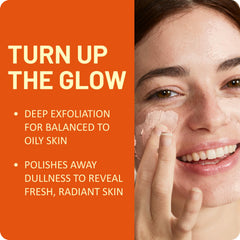 Aplicación con dedos de St. Ives, masaje suave para exfoliar