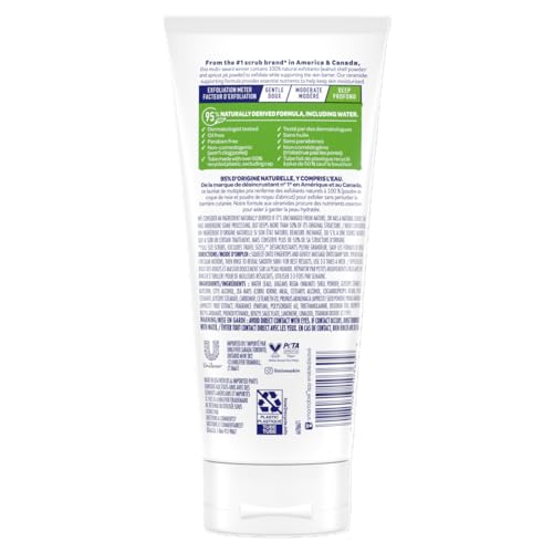 St. Ives Apricot exfoliating particles close-up highlight 100% natural exfoliants for smoother skin
