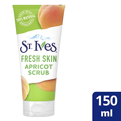 St. Ives Apricot Face Scrub: ingredientes naturales de albaricoque para cuidado diario.