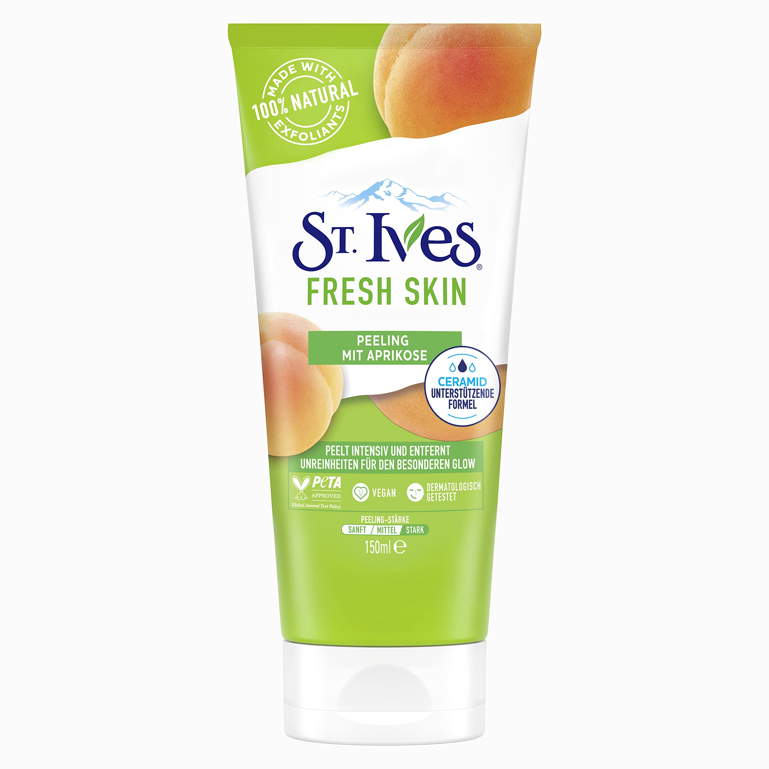 St. Ives Apricot Face Scrub: textura suave para una limpieza no irritante.