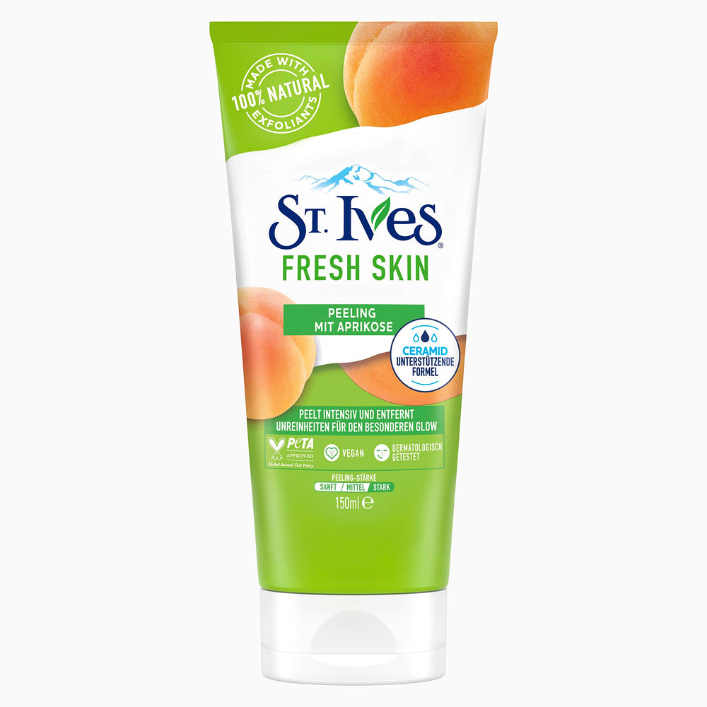 St. Ives Apricot Face Scrub: textura suave para una limpieza no irritante.