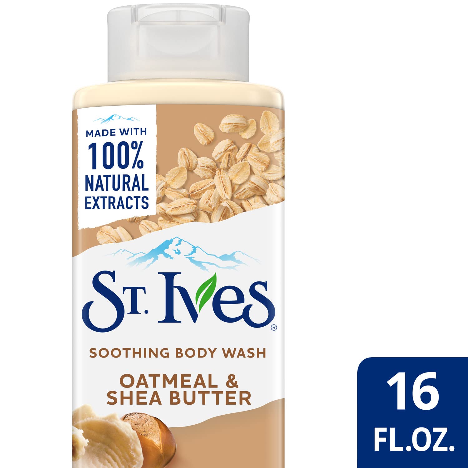 St. Ives cruelty-free bottle highlighting recycled plastic packaging.