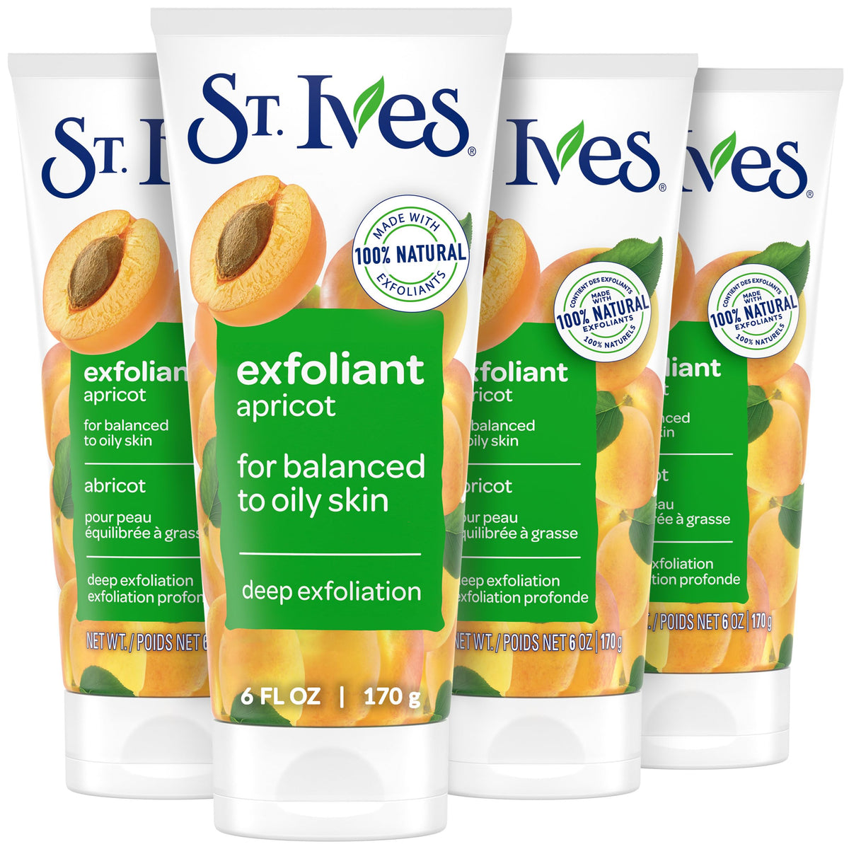 St. Ives exfoliante facial albaricoque, exfoliación suave para una piel limpia y luminosa