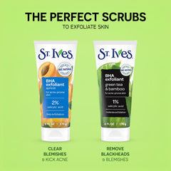 St. Ives exfoliante facial té verde bambú: puntos negros reducidos y piel más clara.