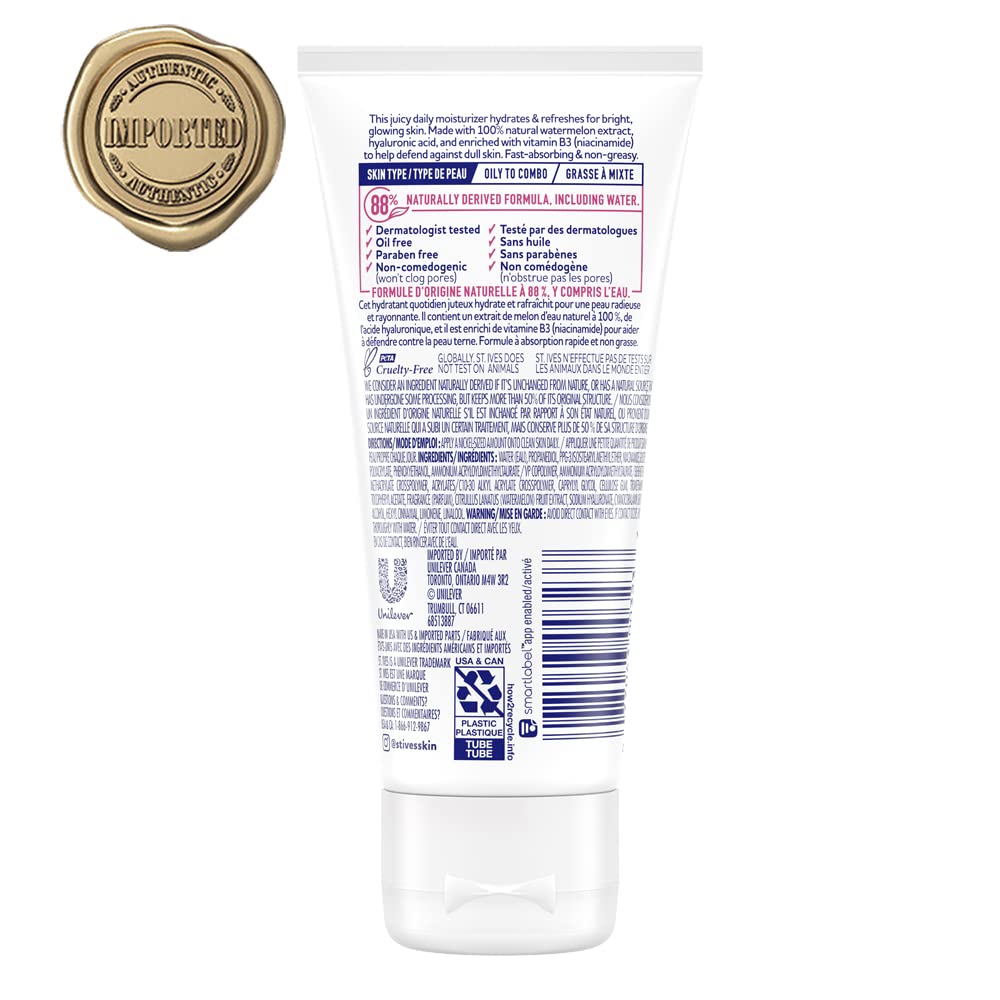 St. Ives crema hidratante sin aceite para piel oleosa y mixta.