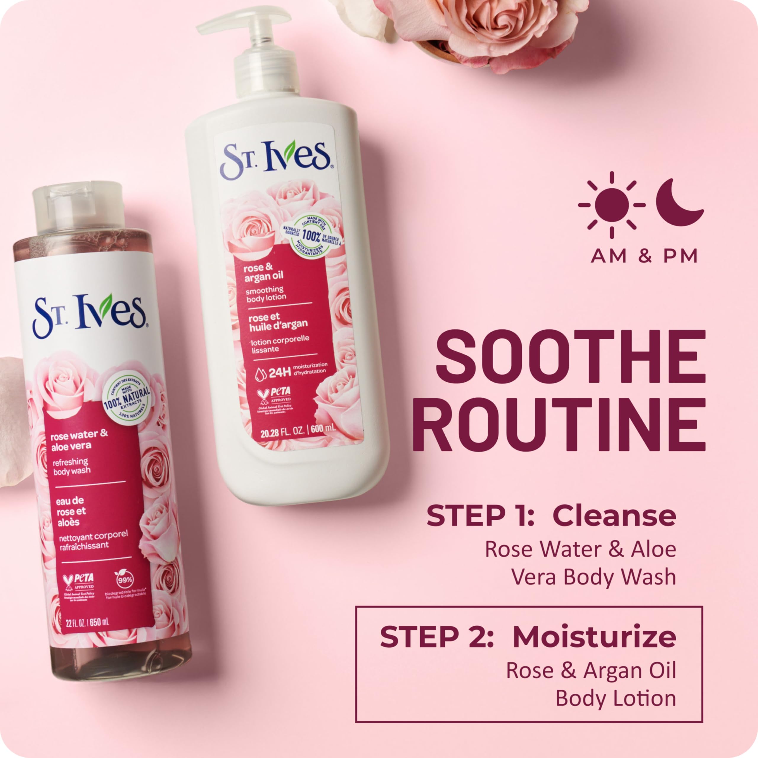 Paquete de 4 unidades de loción St. Ives para cuidado continuo