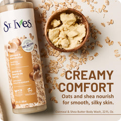 Creamy-lather close-up of St. Ives body wash
