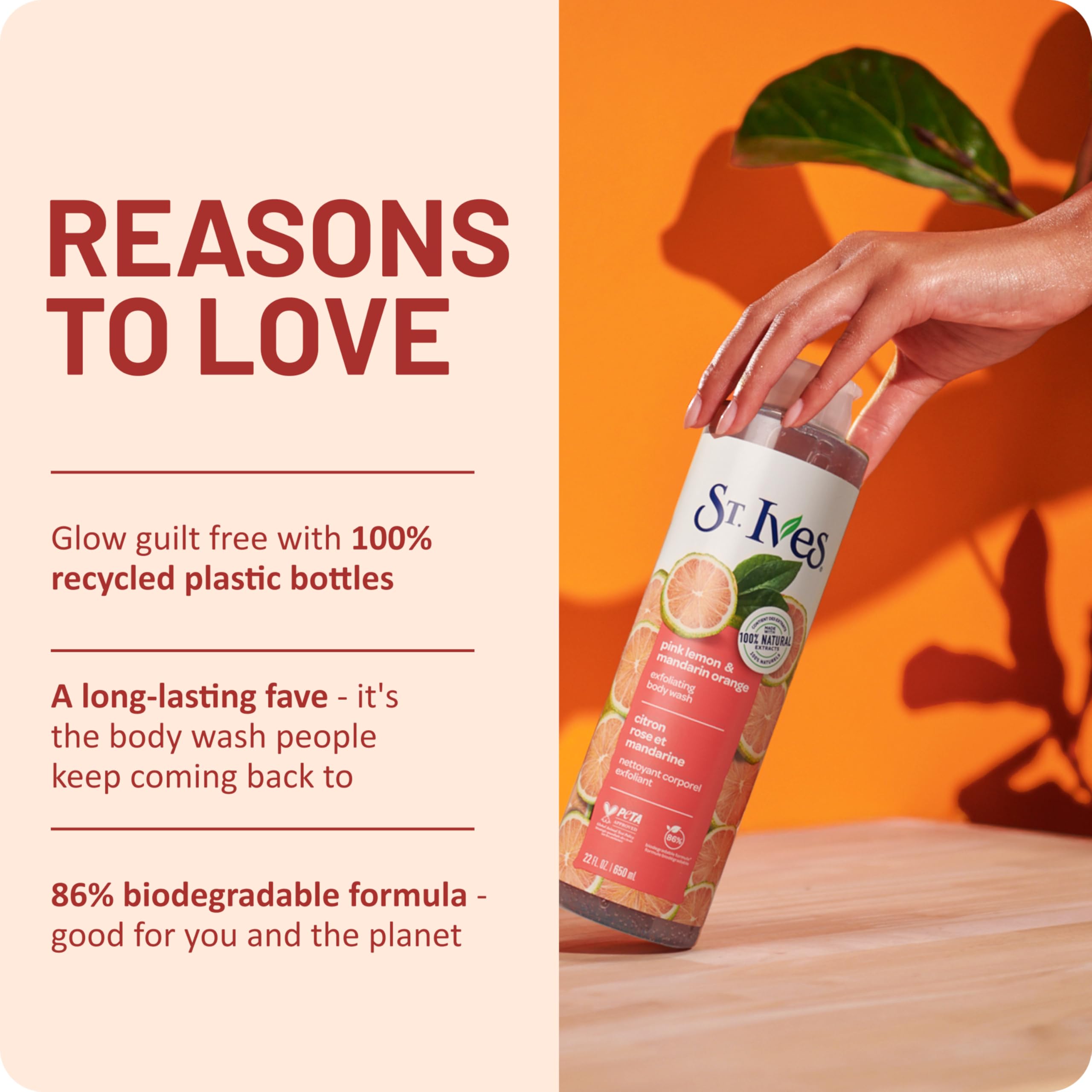 St. Ives cruelty-free and paraben-free claim emphasized on packaging close-up.