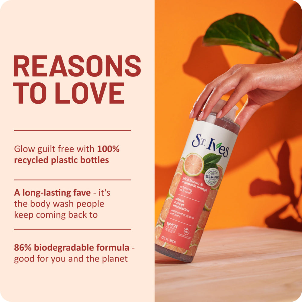 St. Ives cruelty-free and paraben-free claim emphasized on packaging close-up.