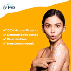 St. Ives Renewing Collagen & Elastin lotion dispense demonstrates easy daily application.