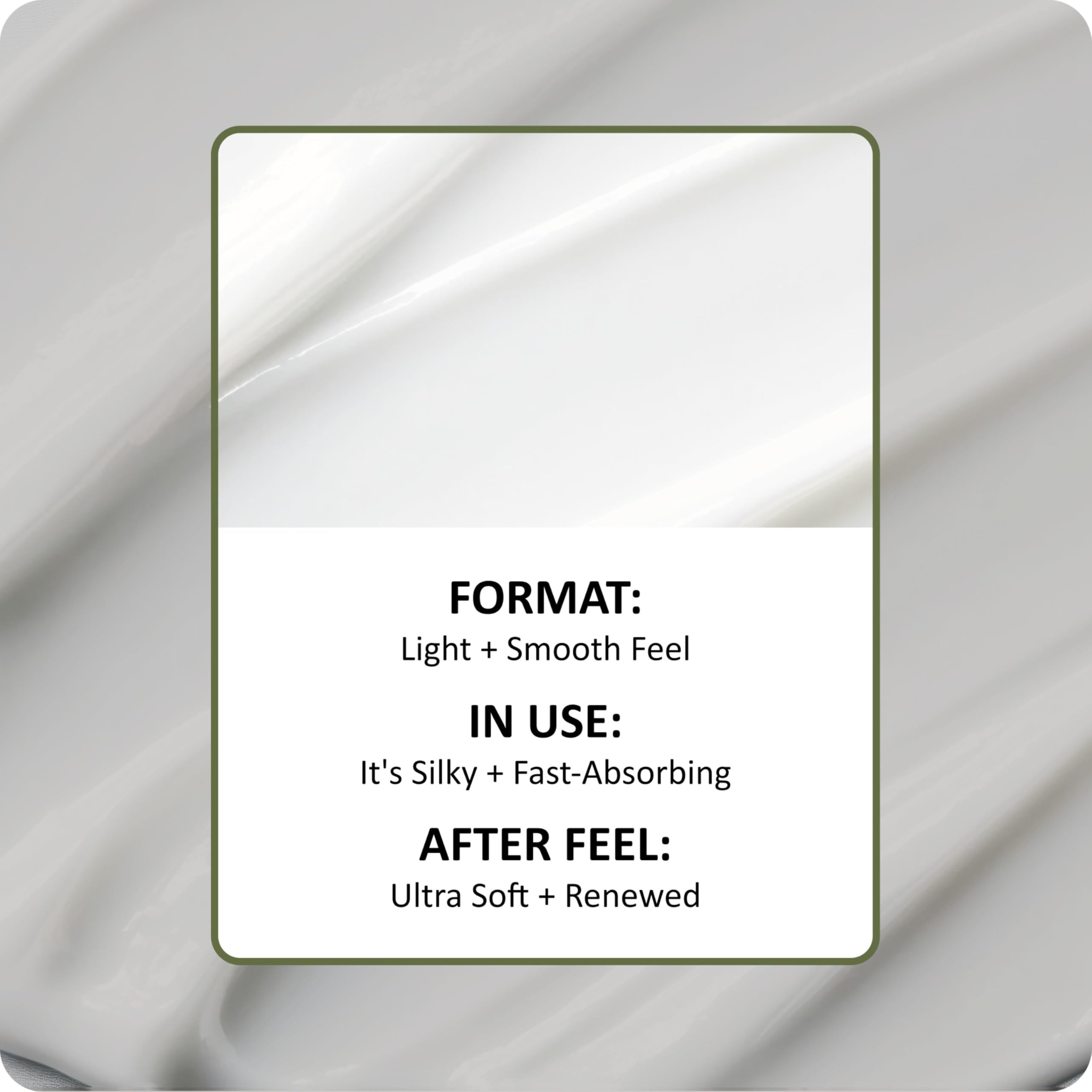 St. Ives Renewing Cream swirl demonstrates rich texture for skin.