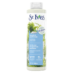 St. Ives gel exfoliante con sal marina para piel suave.