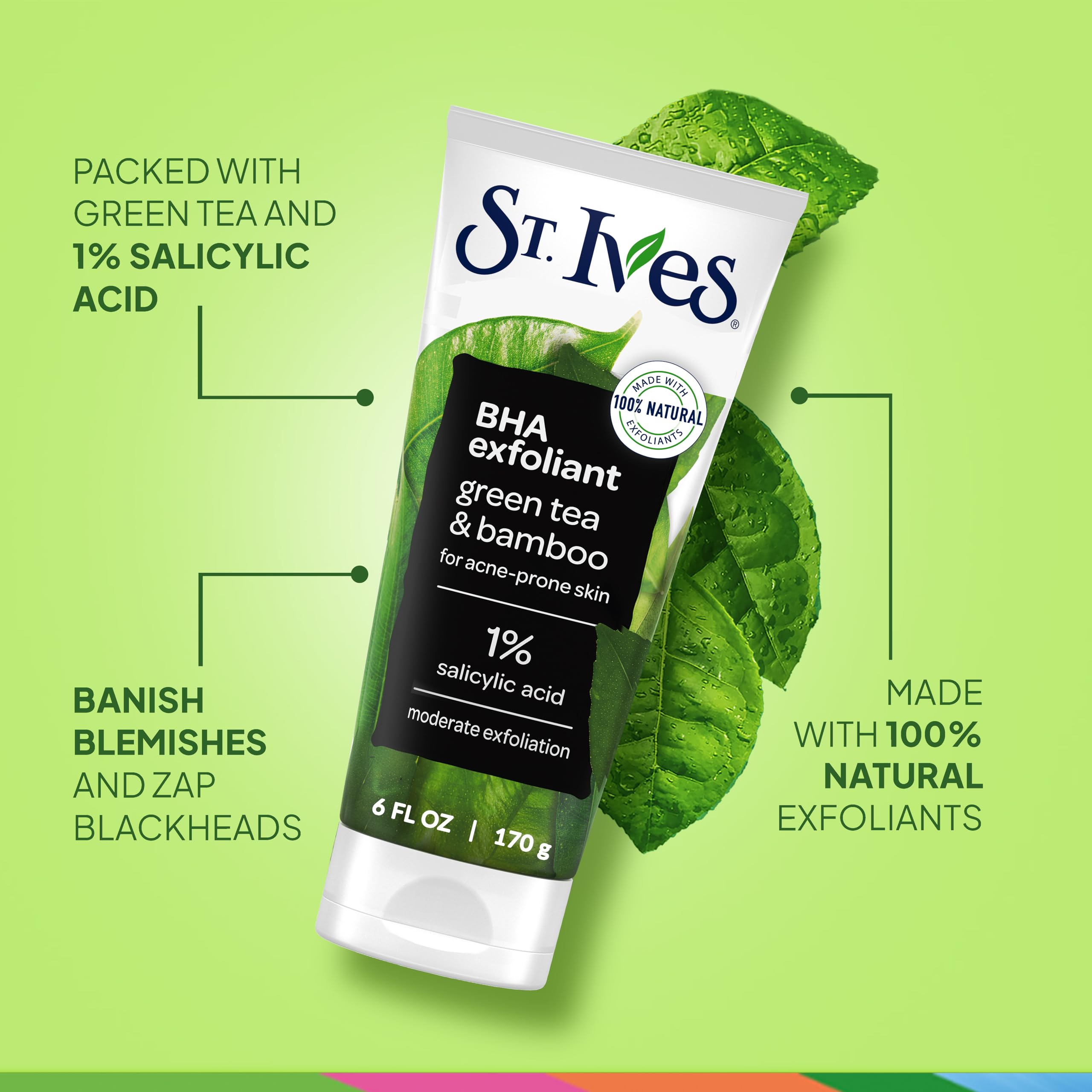 1% salicylic acid helps clear pores and balance redness