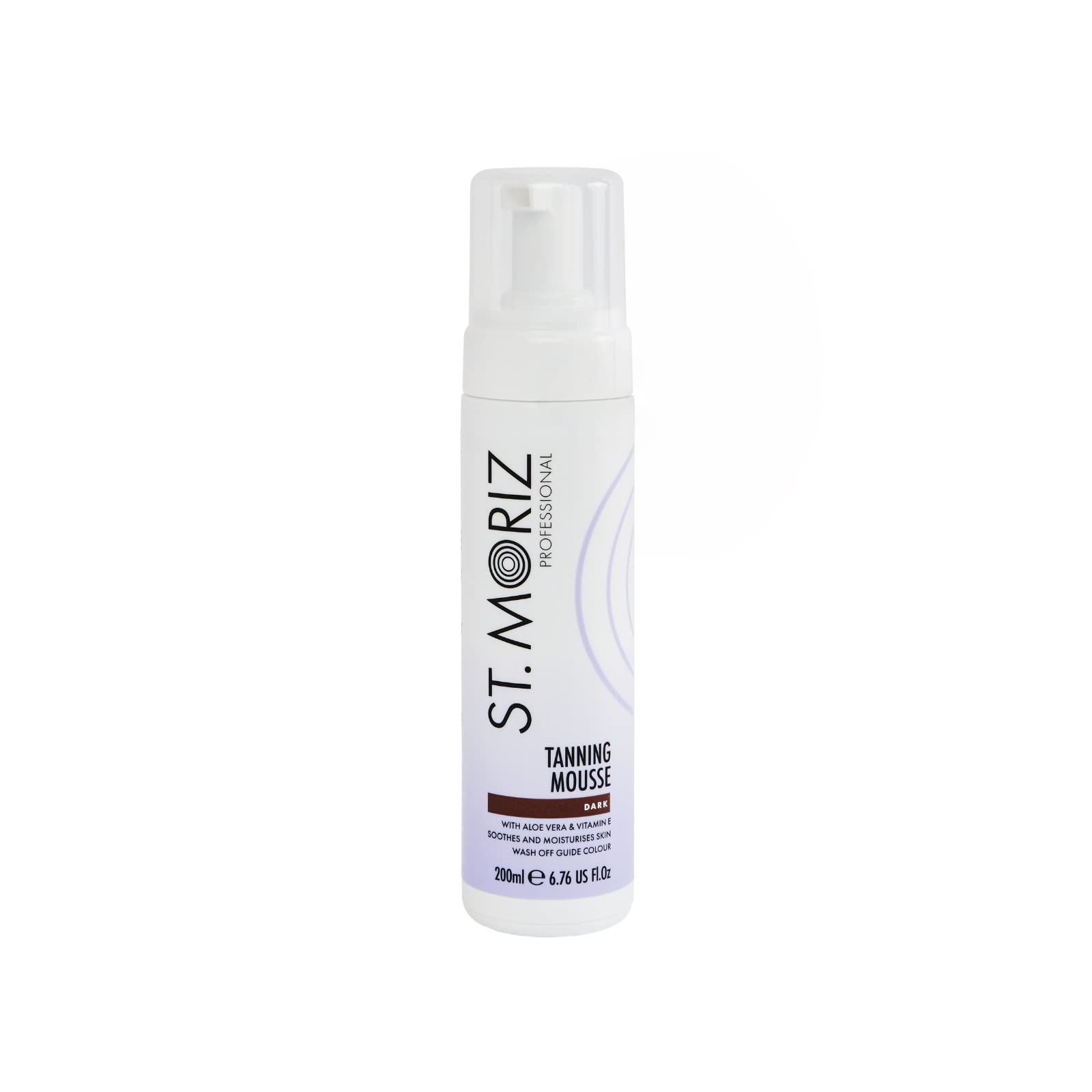 ST. MORIZ Professional Dark Self Tanner Mousse bottle with instant guide colour for easy application and even coverage.