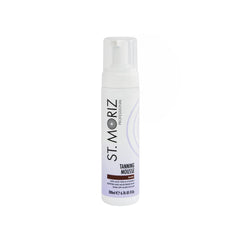 ST. MORIZ Professional Dark Self Tanner Mousse bottle with instant guide colour for easy application and even coverage.