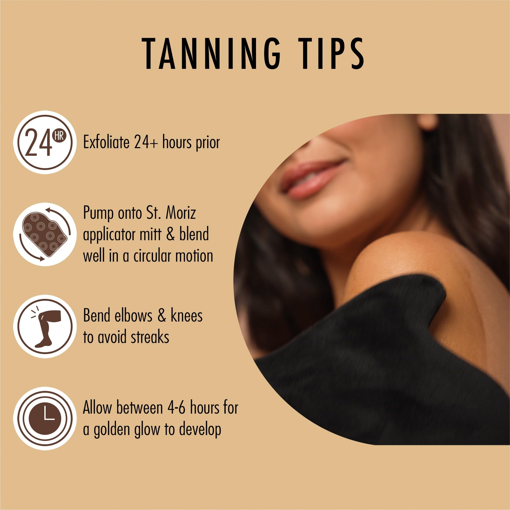 Aloe vera and vitamin E help hydrate skin during tan development.