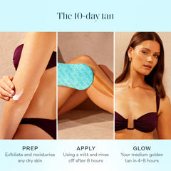 St. Tropez Classic Mousse dispensing pump enables quick-drying, easy application.