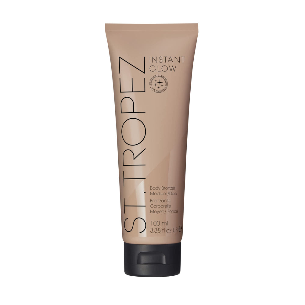 St.Tropez Instant Glow Bronzer bottle for a smudge-proof, all-day tan.