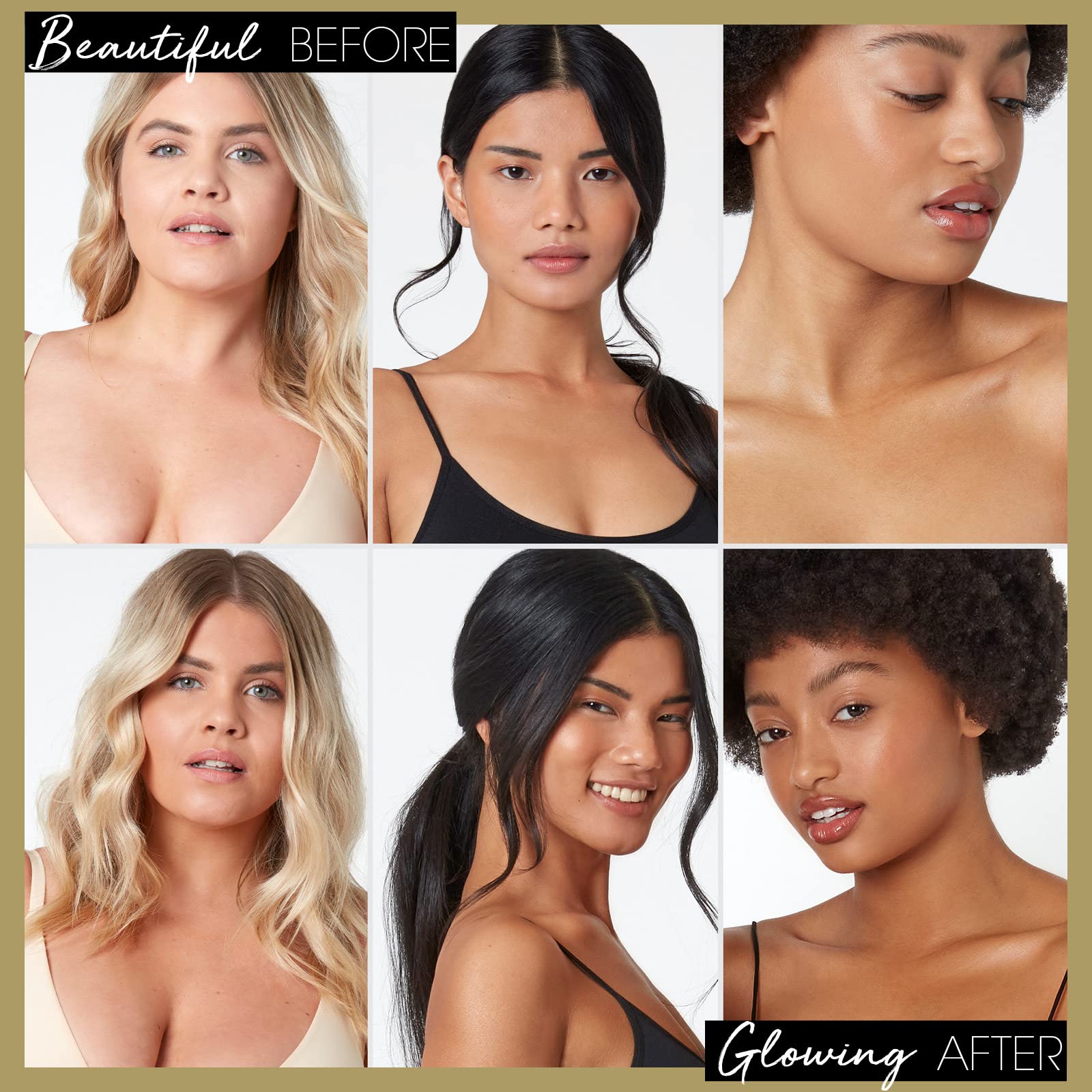 Swirl of Glow Drops blended into moisturizer creating a subtle bronzed glow