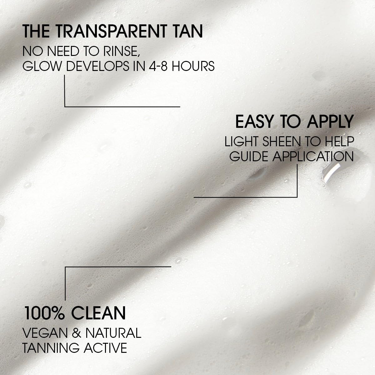 No rinse, no transfer formula keeps skin mess-free after application.