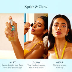 St.Tropez Purity Face Mist dries quickly to natural glow