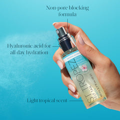 St.Tropez Purity Face Mist applies evenly for streak-free glow