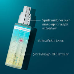 St.Tropez Self Tan Purity Face Mist spray action close-up