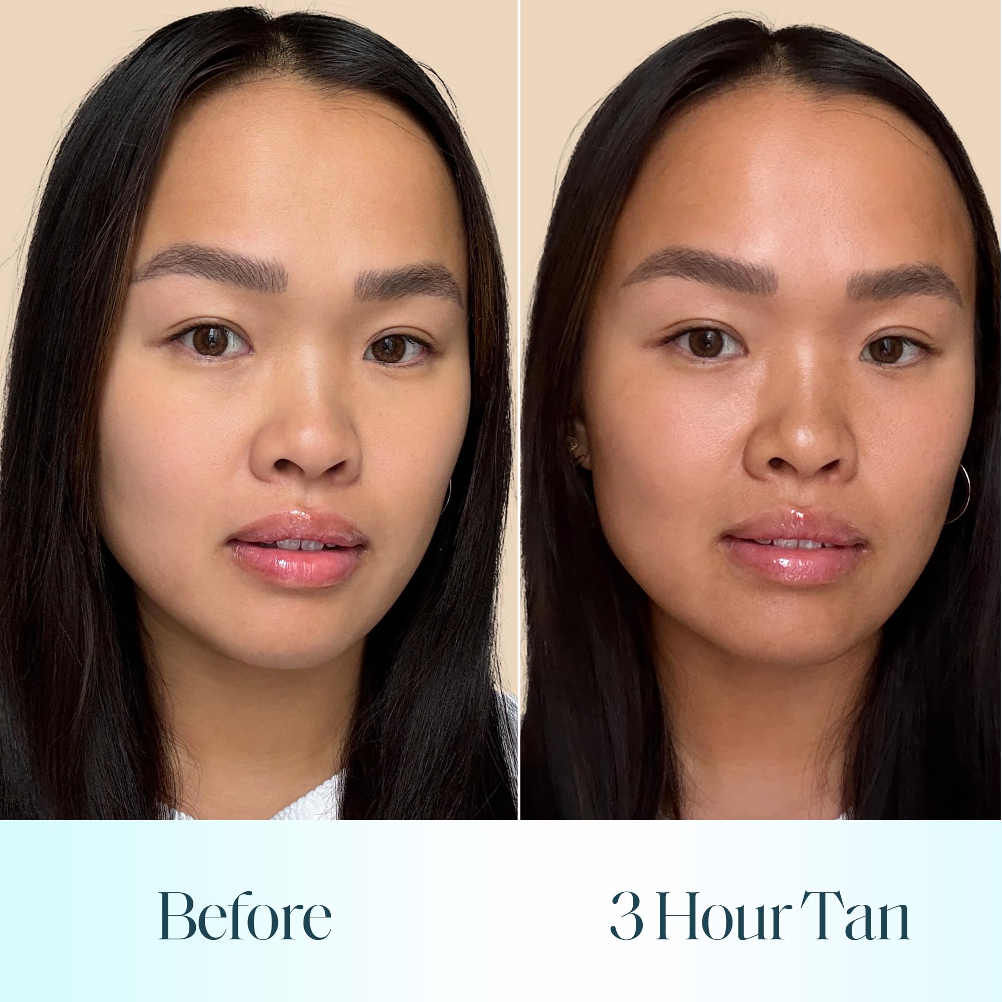 St.Tropez Sunlit Skin glow visible on bare skin after application