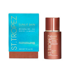 St.Tropez Sunlit Skin swatches on arm demonstrating universal shade compatibility