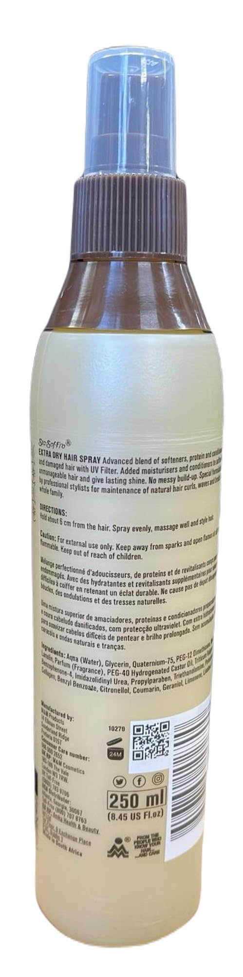 Close-up of lanolin-rich formula providing lightweight hydration for extra dry hair.