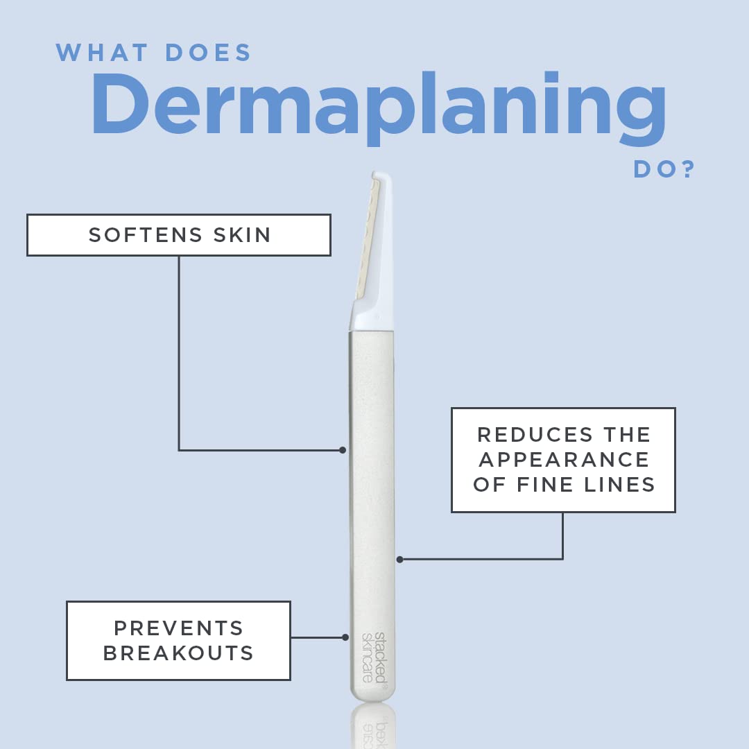 StackedSkincare 3-pack small blades for controlled, detailed exfoliation in small areas.