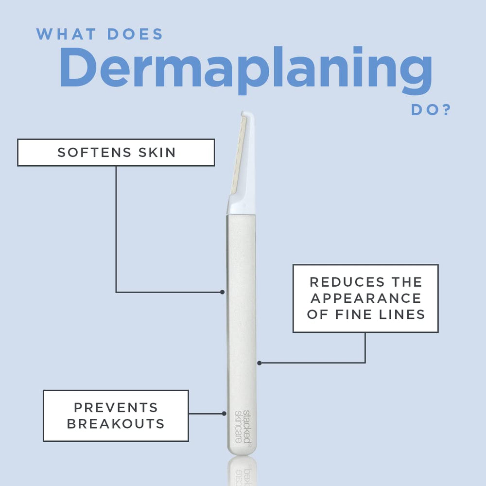 StackedSkincare 3-pack small blades for controlled, detailed exfoliation in small areas.