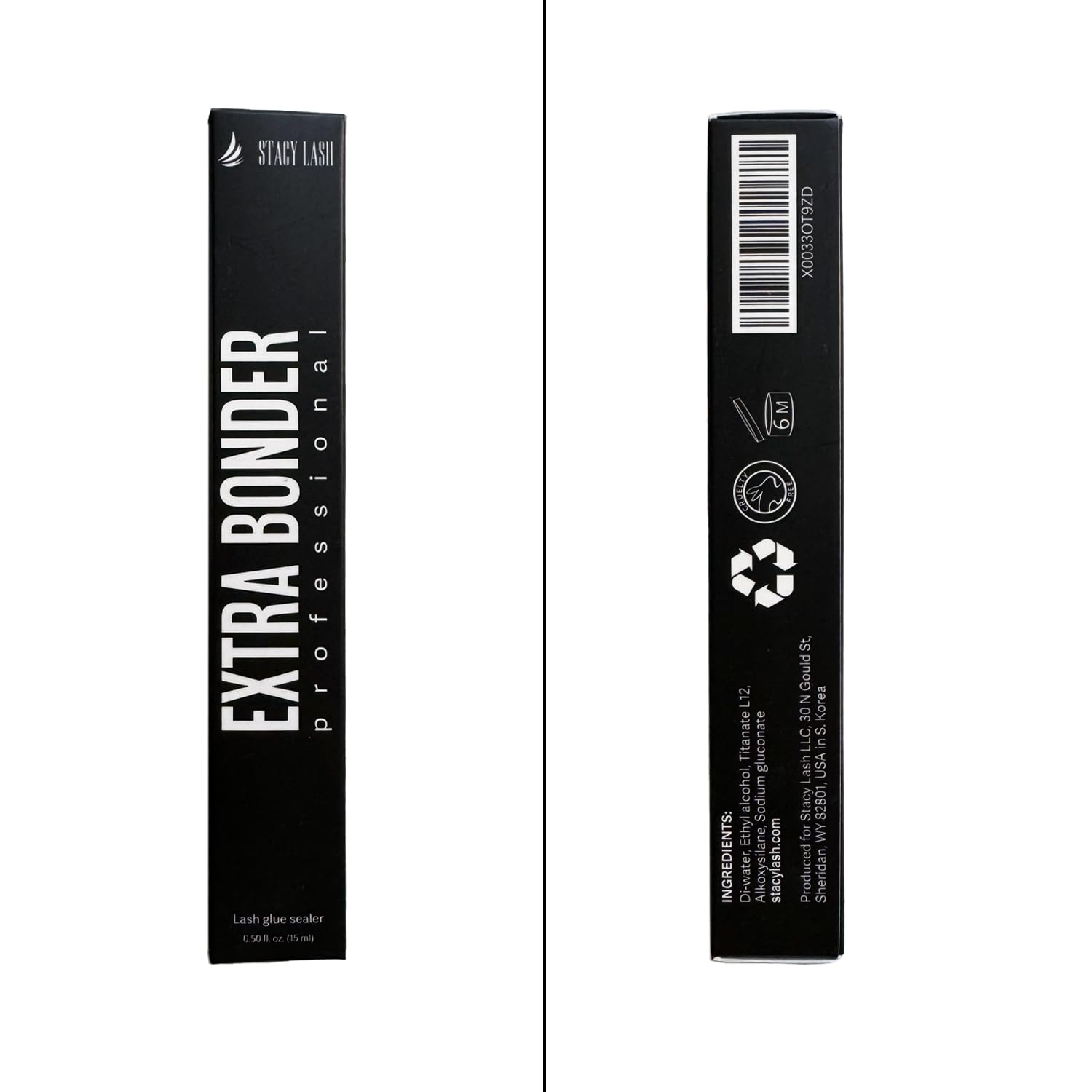 Stacy Lash Bonder apto para veganos y sin látex, uso profesional.