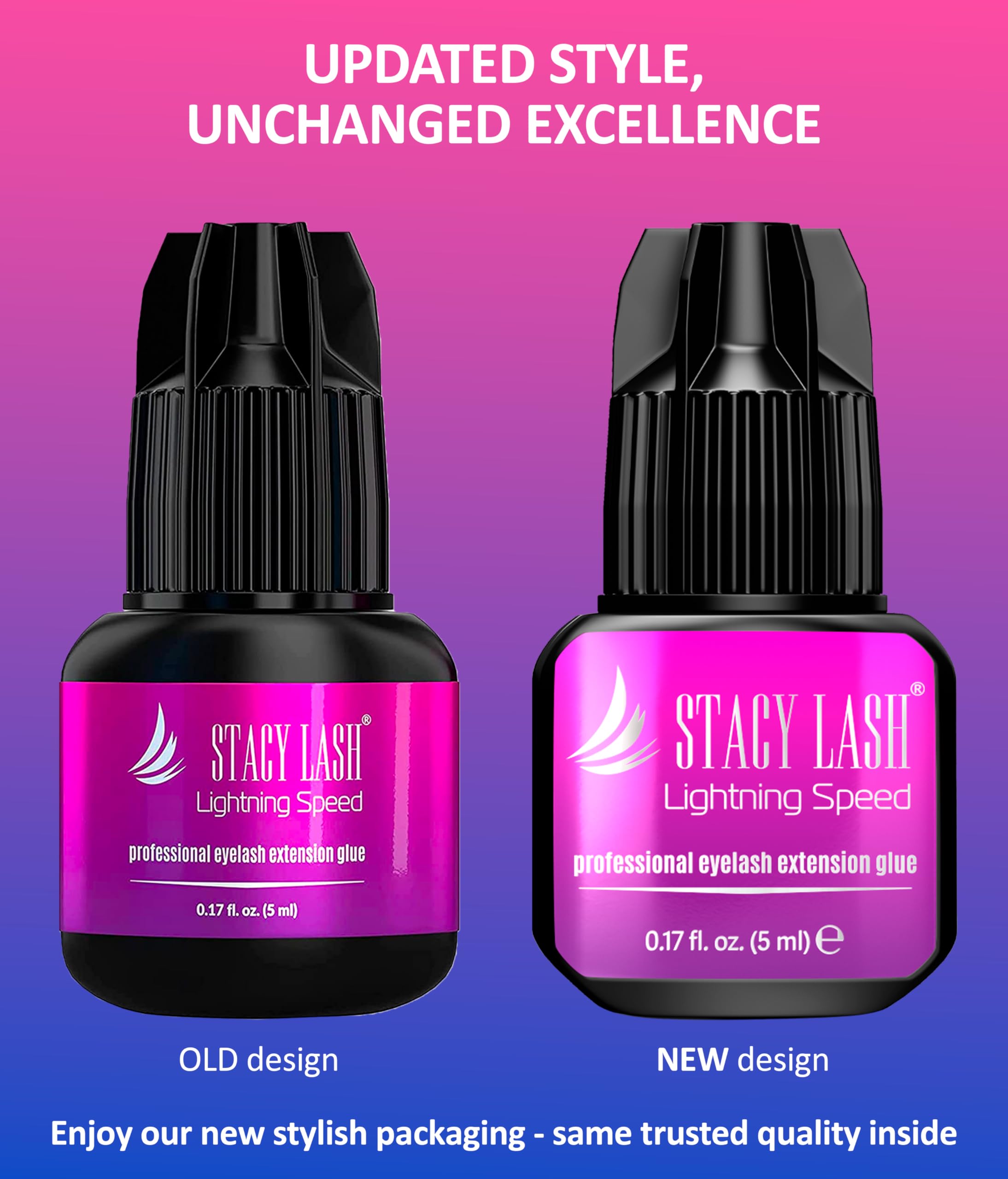 STACY LASH adhesive shows low fumes for comfortable salon use