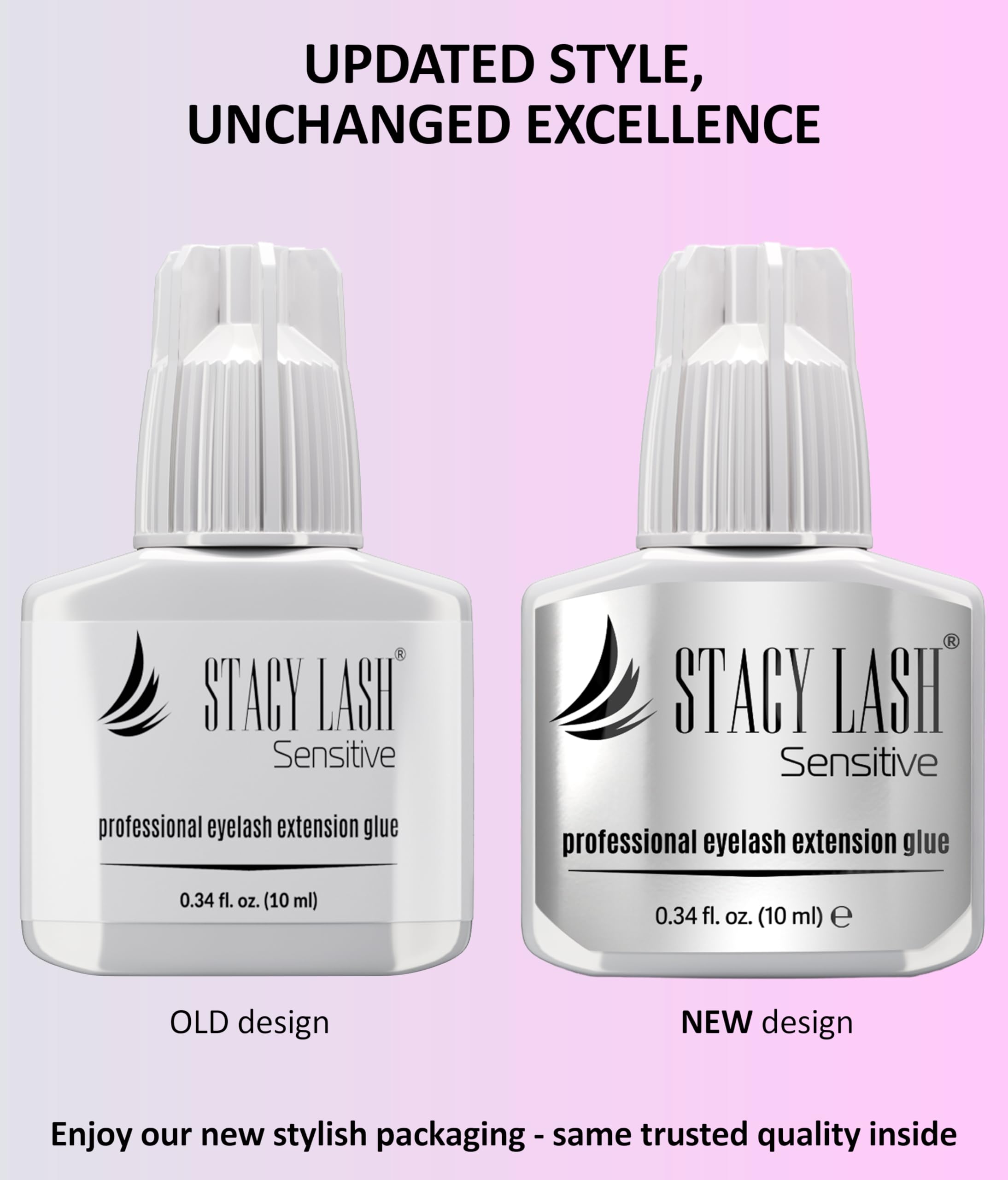 STACY LASH sealed packaging preserves glue freshness and performance