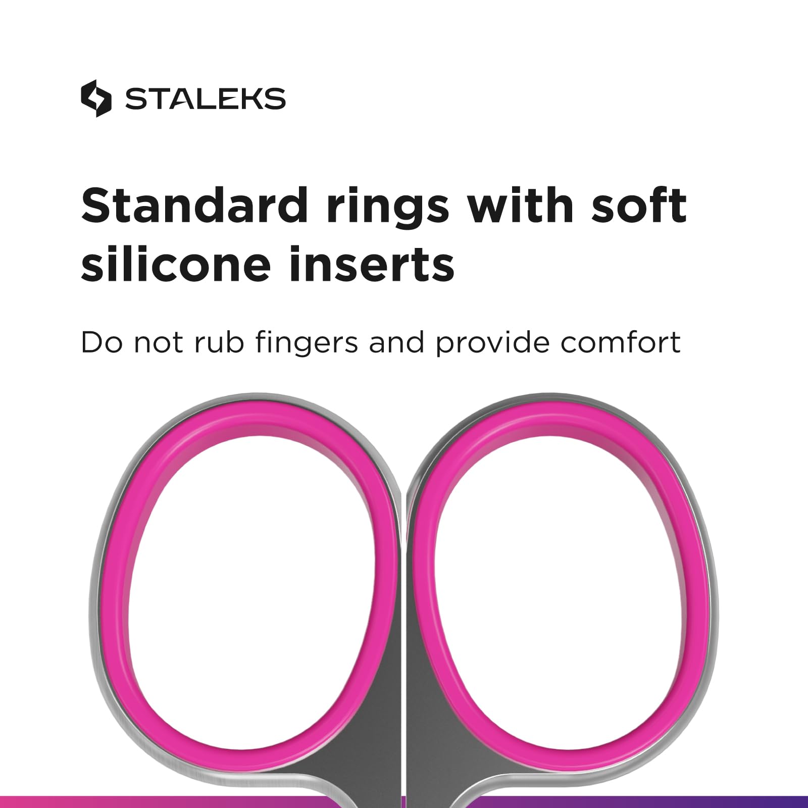 Staleks Pro cuticle scissors sterilization-ready design for safe cleaning.
