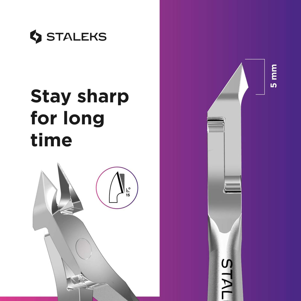 Staleks Pro Cuticle Trimmer sterilization-ready for safe salon sanitation.