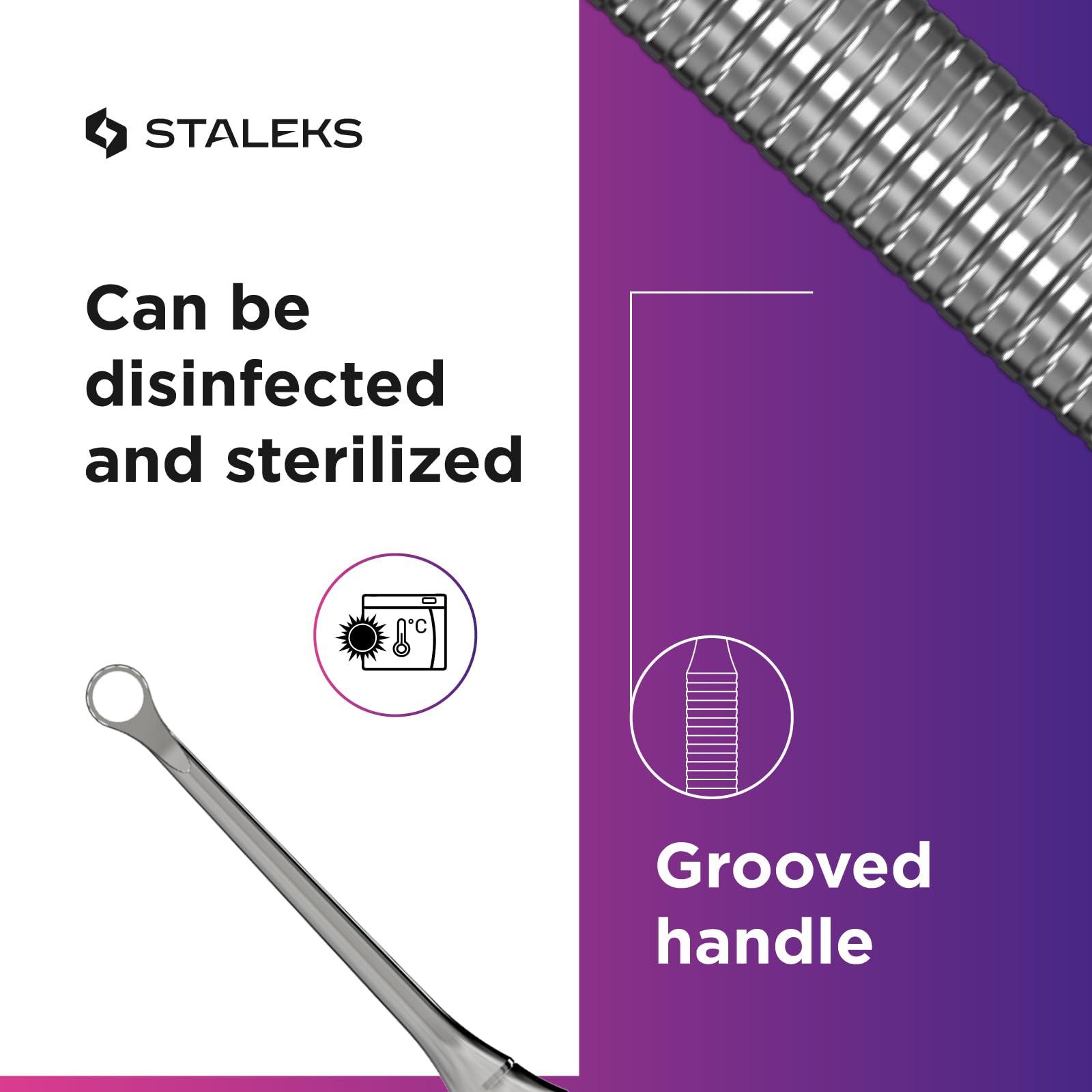 Staleks Pro dual-function design combines pusher and ring in one
