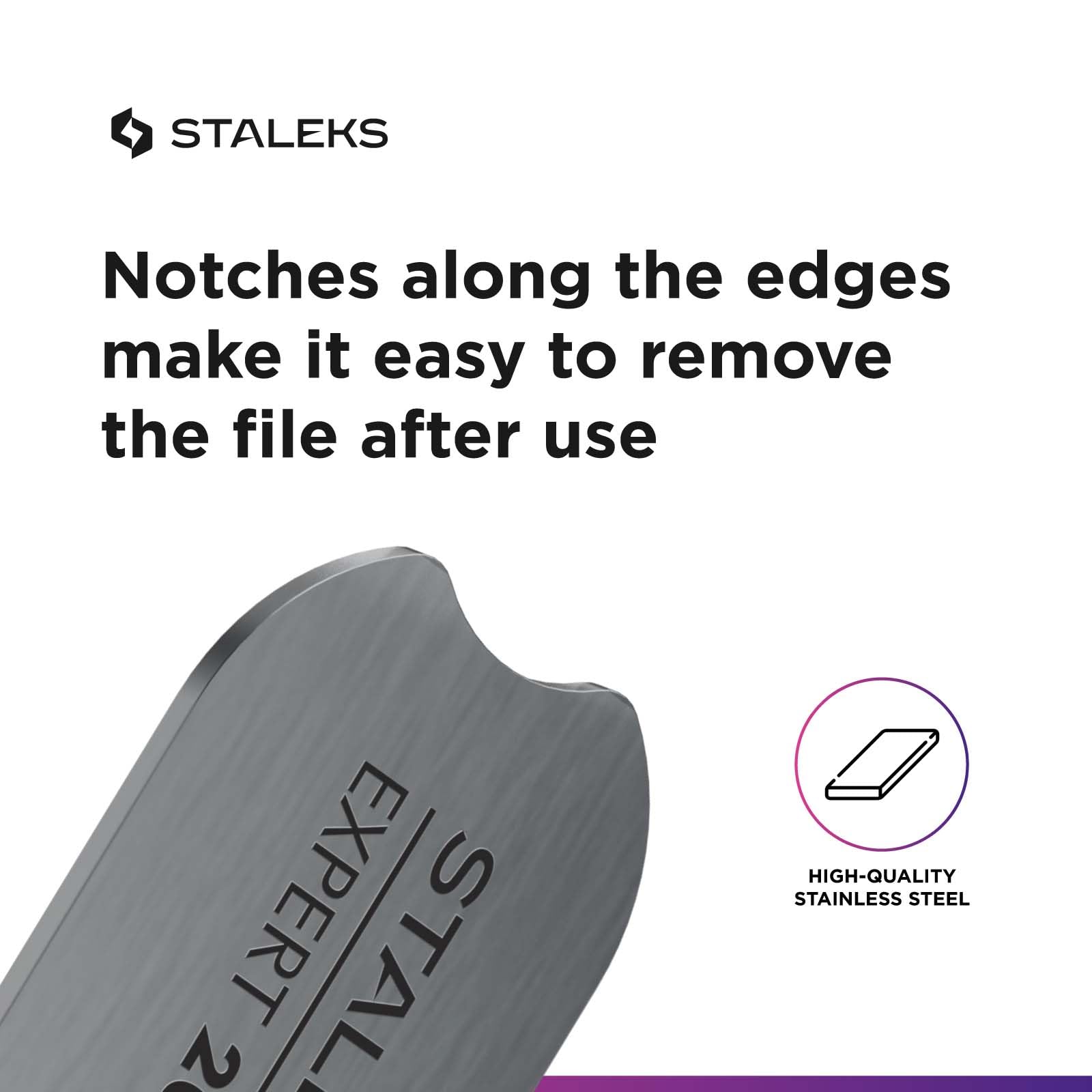 Staleks Pro base is easy to sterilize and keep clean between clients.