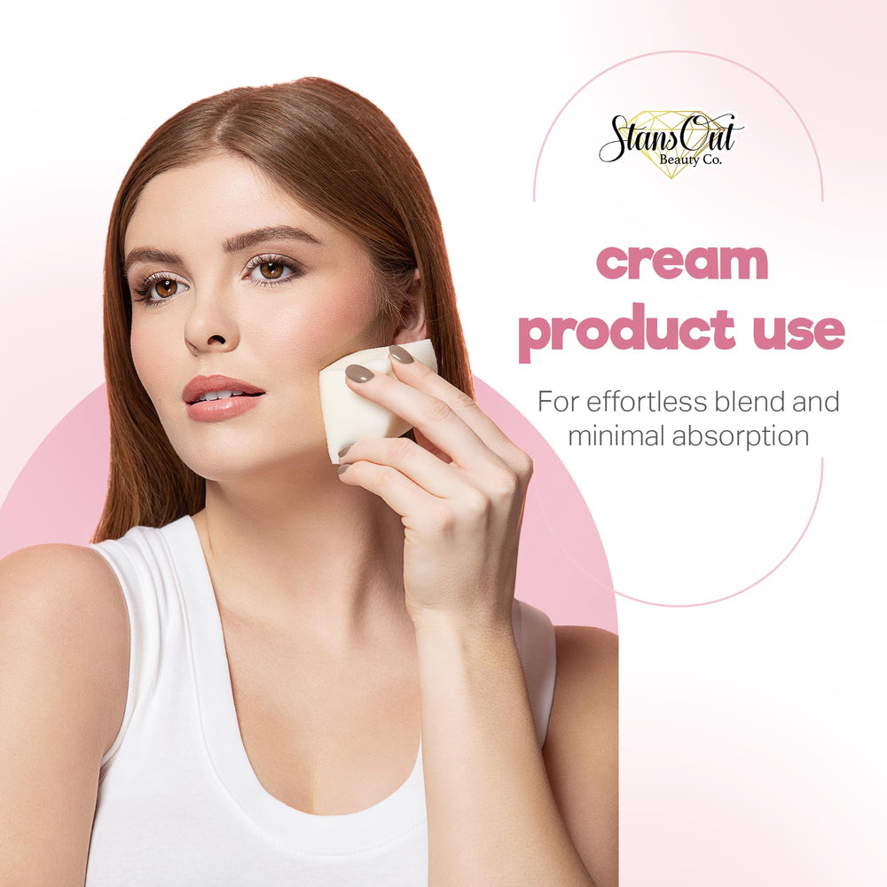 StansOut sponge delivers streak-free results without water for a fast routine.