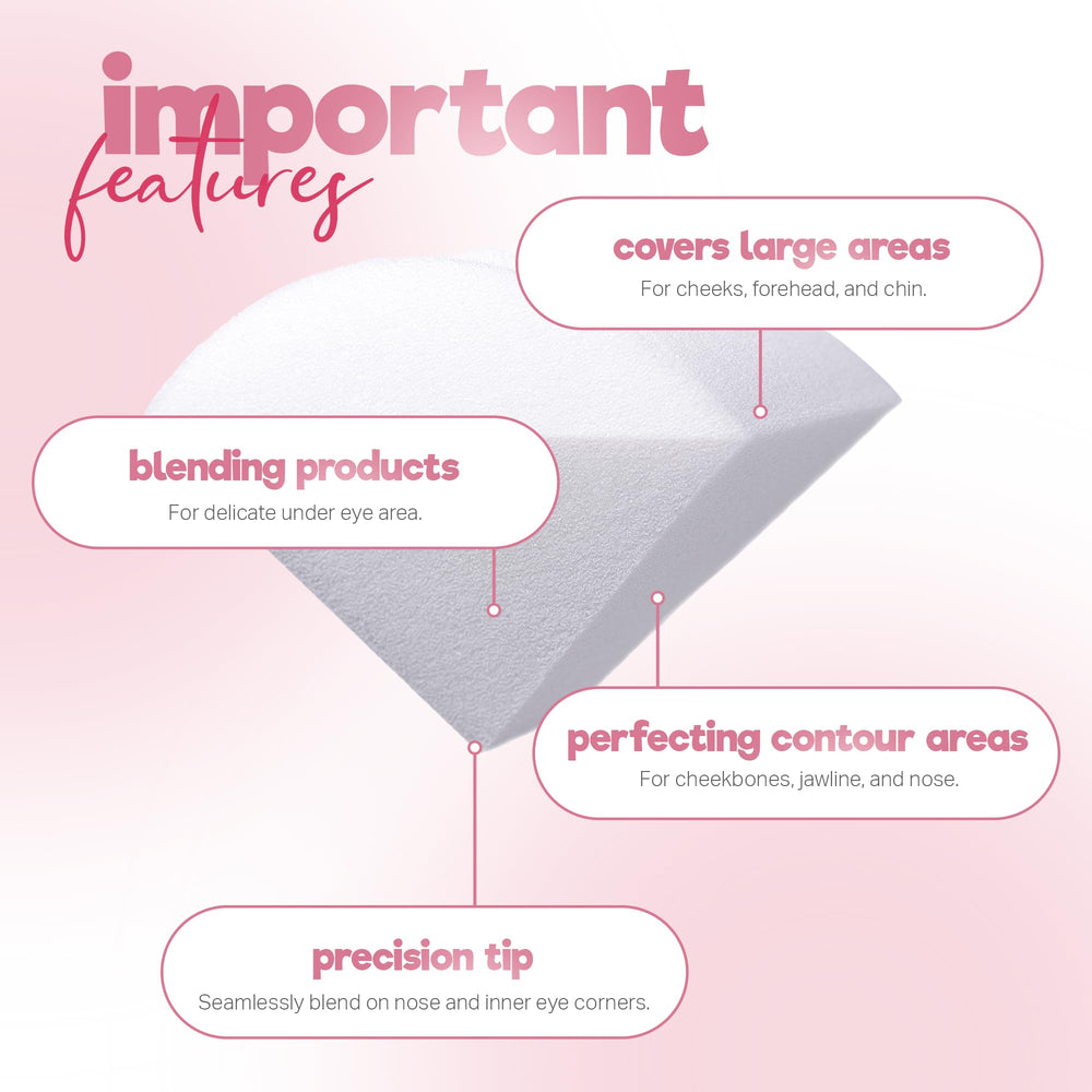 StansOut memory foam sponge works with primer, concealer, foundation, and bronzer for versatility.