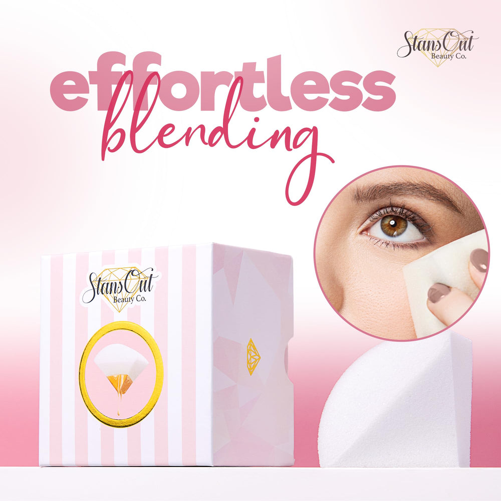 StansOut sponge multi-angle design reaches contours for full-face coverage.