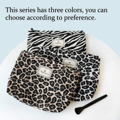 STARDW leopard pattern makeup bag with vibrant prints for stylish daily use